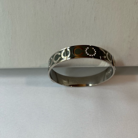 Authentic COACH bangle bracelet with gray C’s and some bling on C’s used… - Picture 6 of 11